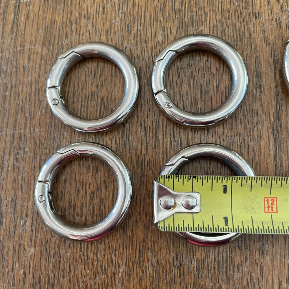 Miche Silver Interchangeable Round Carabiners Lar… - image 3